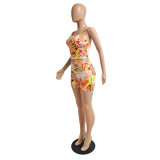 Sexy Printed Vest Top And Shorts 2 Piece Sets GCNF-0119