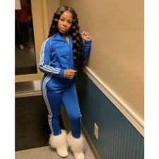 Casual Zipper Tracksuit Two Piece Pants Set GCNF-0090