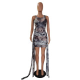 Sexy Mesh Sleeveless Bandage Dress GCNF-0106