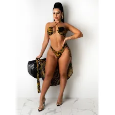 Sexy Printed Bikini 3 Piece Sets GCNF-0128