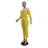 Casual Sports Zipper Two Piece Pants Set GCNF-0062