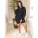 Solid Long Sleeve Two Piece Shorts Set GCNF-0059