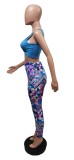 Pre Order: About 7 work days shipping Sexy Printed Vest Top And Pants 2 Piece Sets YUEM-66989