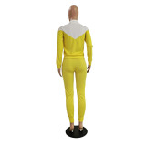 Casual Sports Zipper Two Piece Pants Set GCNF-0062