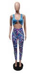 Pre Order: About 7 work days shipping Sexy Printed Vest Top And Pants 2 Piece Sets YUEM-66989