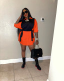 Casual Long Sleeve Shirt Dress+Vest Top 2 Piece Sets OMY-80085