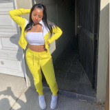 Casual Sports Zipper Two Piece Pants Set GCNF-0062