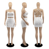 Sexy Vest Top Mini Skirt Two Piece Sets DDF-88150