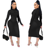 Sexy Swimsuit Solid Color Mesh Two Piece Set GDYF-6987