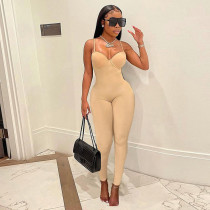 Solid Spaghetti Strap Tight Jumpsuit FSL-F192