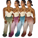Gradient Print Fashion Casual Pants GDYF-6940