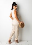 Solid Color Sleeveless Simple Casual Jumpsuit (Without Belt) GDYF-6951
