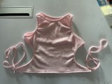 Sexy Backless Sleeveless Top+Shorts+Panties 3 Piece Sets XYF-9131