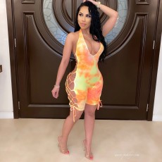 Sexy Halter Backless Bandage Romper GCNF-0010
