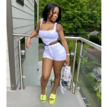 Solid Vest Top And Shorts Two Piece Sets GCNF-0023