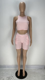 Sexy Backless Sleeveless Top+Shorts+Panties 3 Piece Sets XYF-9131