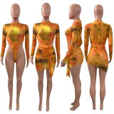Sexy Mesh Bodysuit+Mini Skirt 2 Piece Sets NIK-279