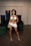 Sexy Print Bikini Swimsuit Three Piece GDYF-6970