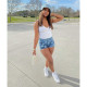 Fashion Casual Mid Waist Denim Shorts GDYF-6977