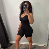 Solid Color Simple Sling Slim Rompers GDYF-6655