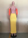 Sexy Backless Patchwork Slim Maxi Dress OD-8481