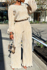 Casual Long Sleeve Loose Two Piece Pants Set MK-3077