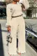 Casual Long Sleeve Loose Two Piece Pants Set MK-3077