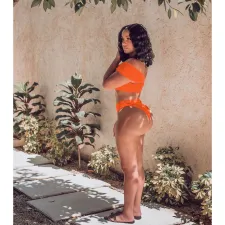 Sexy Solid Bikinis Two Piece Sets IV-8288