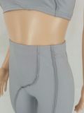 Solid Tank Top And Pants Slim Two Piece Sets FENF-214