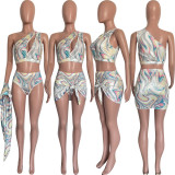 Sexy Printed Swimsuit 2 Piece Sets HMS-5535
