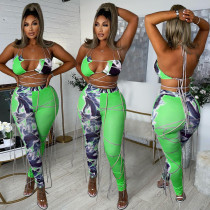 Sexy Printed Bra Top And Pants 2 Piece Sets AL-274
