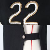 Turtleneck Embroidery Sleeveless Hollow Tank Top ZSD-0446