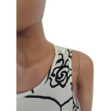 Sexy Printed Sleeveless Romper BGN-233