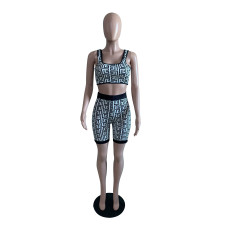 Casual Printed Tank Top And Shorts 2 Piece Sets BS-1305