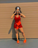 Solid Sexy Halter Backless Tight Romper WSM-5302