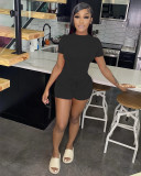 Solid T Shirt And Shorts Two Piece Sets WSM-5304