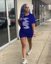 Letter Print T Shirt And Shorts 2 Piece Sets JH-301