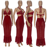 Sexy Halter Backless Maxi Dress LDS-3307