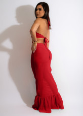 Sexy Halter Backless Maxi Dress LDS-3307