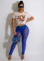 Sexy Mesh See Through Tight Pants (Without Top) FENF-218