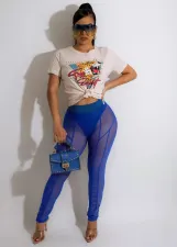 Sexy Mesh See Through Tight Pants (Without Top) FENF-218