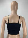 Sexy Solid Knotted Cami Top ML-7469