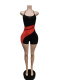 Sexy Mesh Patchwork Backless Romper MEM-88425
