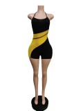 Sexy Mesh Patchwork Backless Romper MEM-88425
