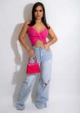 Sexy Solid Knotted Cami Top ML-7469