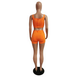 Body Letter Print Vest Top And Shorts 2 Piece Sets GCNF-00231