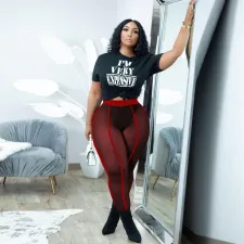Sexy Mesh See Through Skinny Pants (Without Briefs) MA-Y481