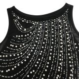 Sexy Hot Drilling Beading Sleeveless Night Club Dress BY-5651