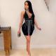 Plus Size Black Hot Drilling Halter Night Club Dress NY-2321