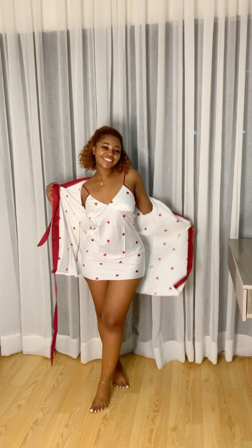 Sexy Sling Mini Dress+Cloak Coat Pajamas Sets DAI-8380